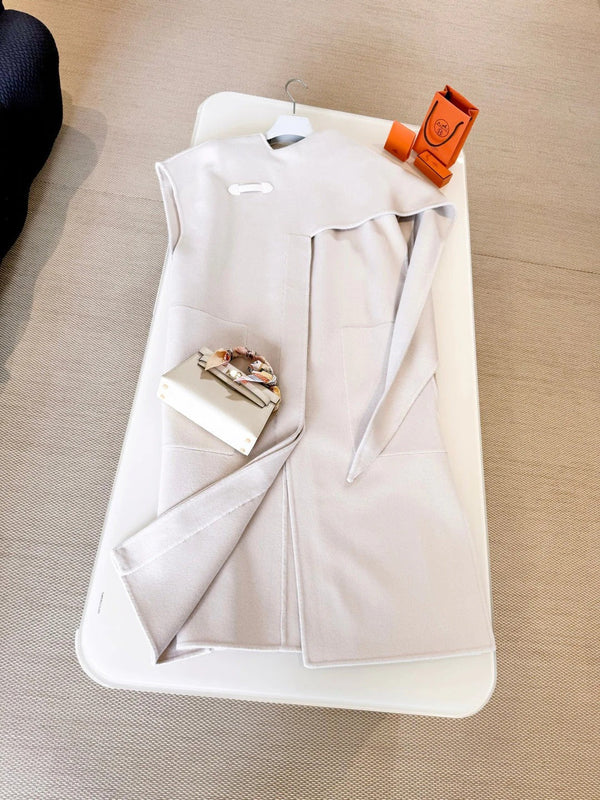 MANTEAU SANS MANCHES RÉVERSIBLE HERMÈS 25S 258