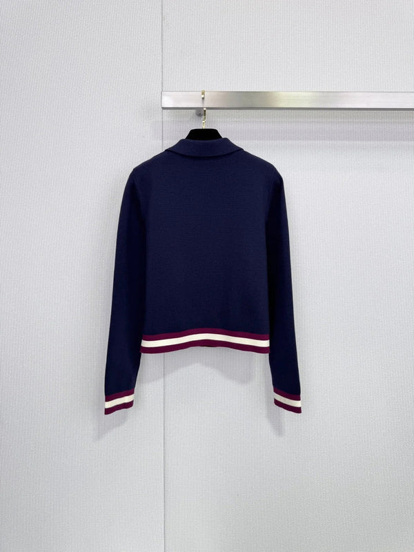 CHANEL 25S POLO EN MAILLE À MANCHES LONGUES 589