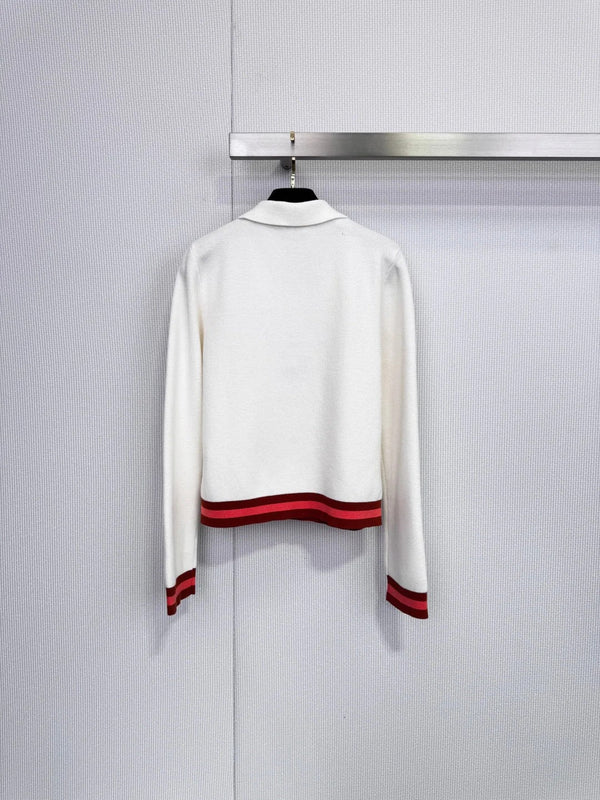 CHANEL POLO EN TRICOT À MANCHES LONGUES 25S 590