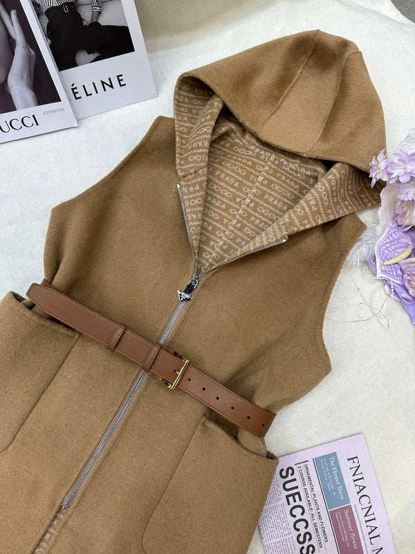 PRADA GILET MANTEAU EN LAINE 25S 476