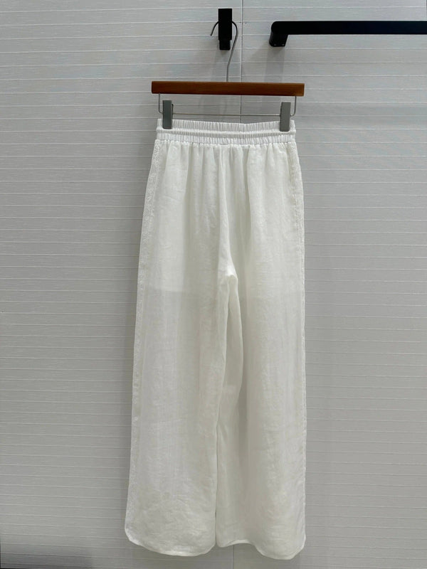ZIMMERMANN LINEN LACE PANTS 276101