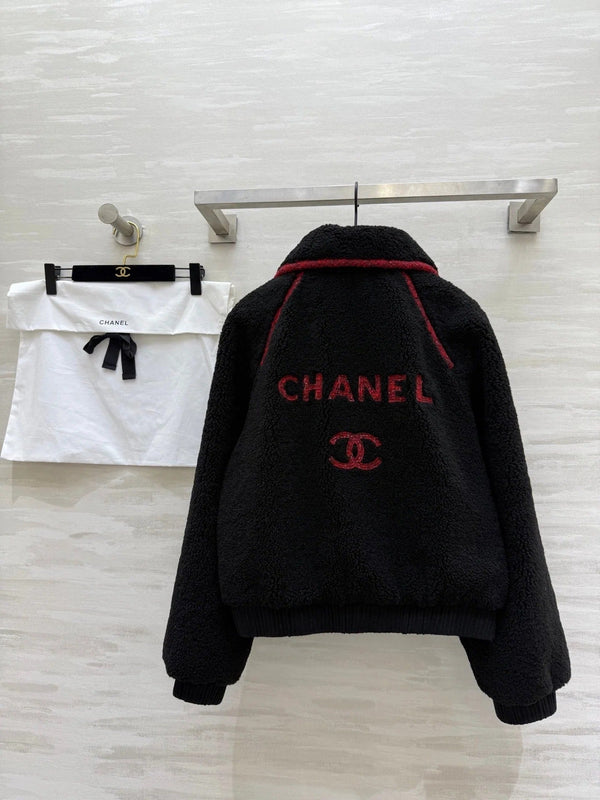 VESTE COL EN PEAU LAINEE CHANEL 25S 474