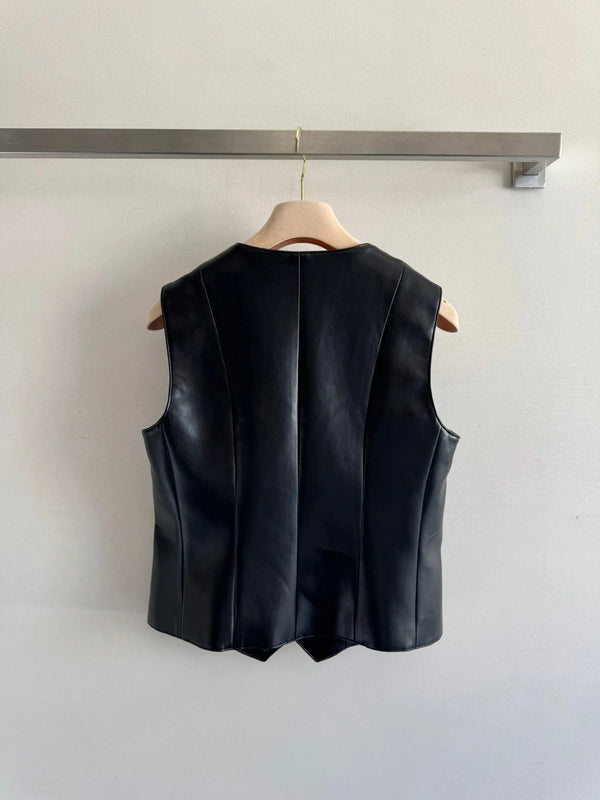 GILET EN CUIR MIUMIU STYLE 728
