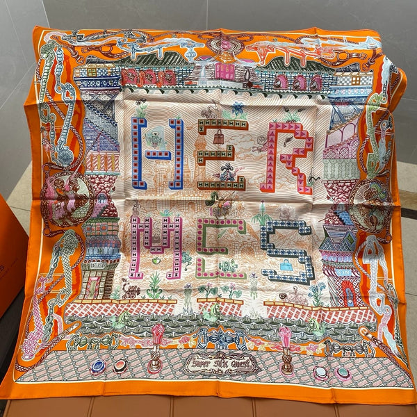 SCIARPA HERMES 25S 90 IN SETA 703685