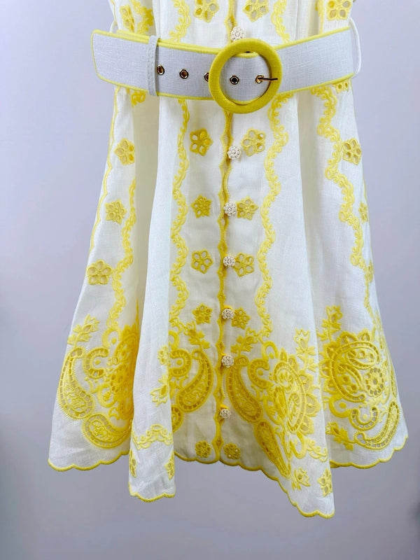 ROBE COURTE ZIMMERMANN BRODÉE À MANCHES COURTES 270269