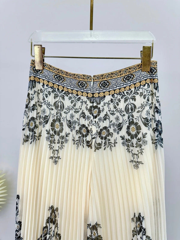 ZIMMERMANN PLEATED FLARED PANTS 270190