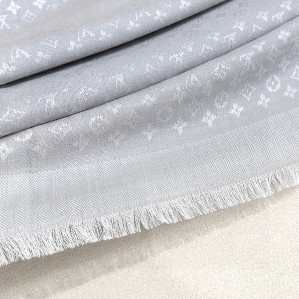 LV SCARF 120 CM IN WOOL MIX SILK 737300