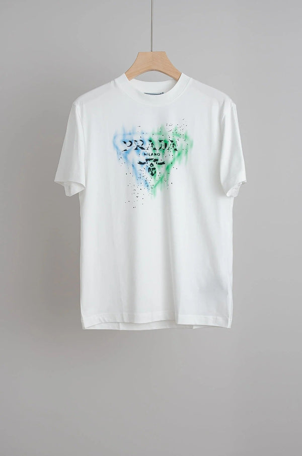 PRA 2026 Men's Short T-shirt Blue White Cotton 843628