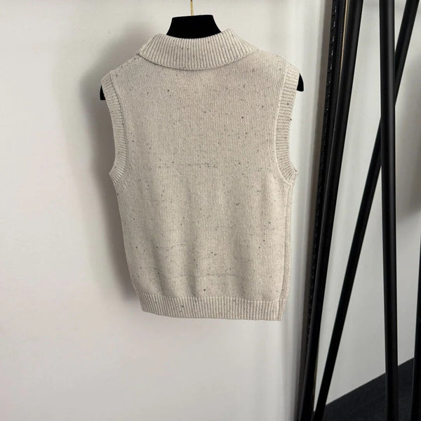 CHANEL 25S SLEEVELESS CROCHET VEST 337