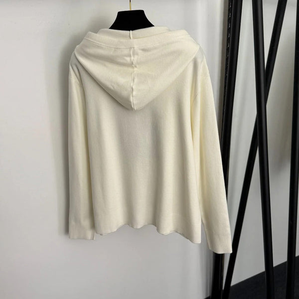 MAX MARA 25S HOODED LONG-SLEEVE KNIT SWEATSHIR 048