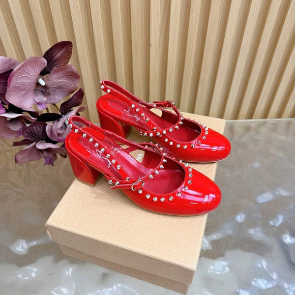 CL 2026 Janispikes 55mm Mary Jane Pumps Patent Leather 698239