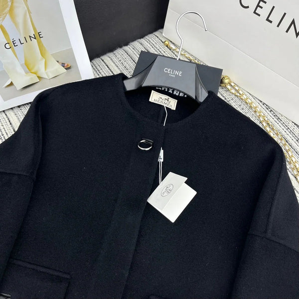 HERMES 25S REVERSIBLE CASHMERE COAT 174