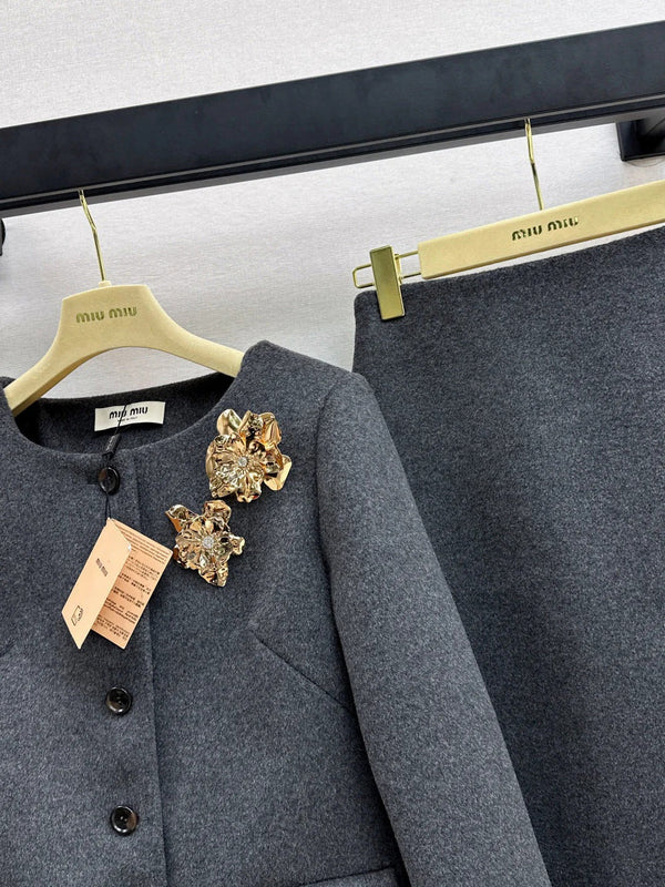 MIUMIU JACKET AND SKIRT SET STYLE 621