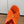 ESCARPINS 85 MM EN DAIM ORANGE