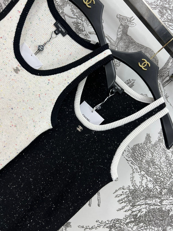 CC CREW NECK SLEEVELESS KNIT TOP 268567