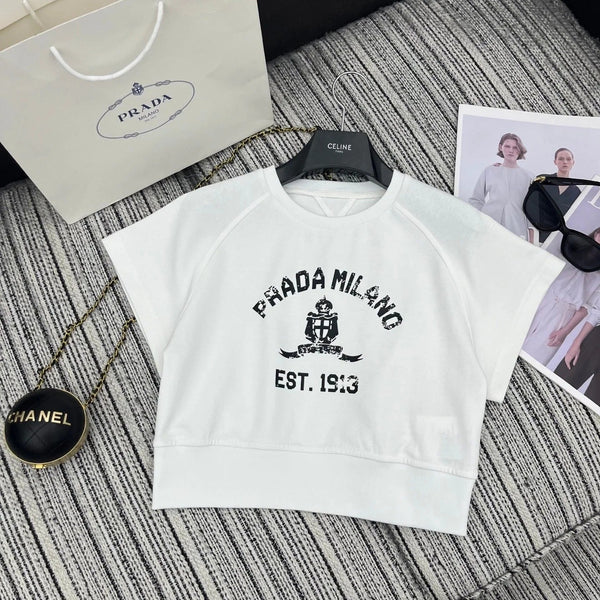 PRADA 25S SHORT-SLEEVE CREW NECK SWEATSHIRT SET 352