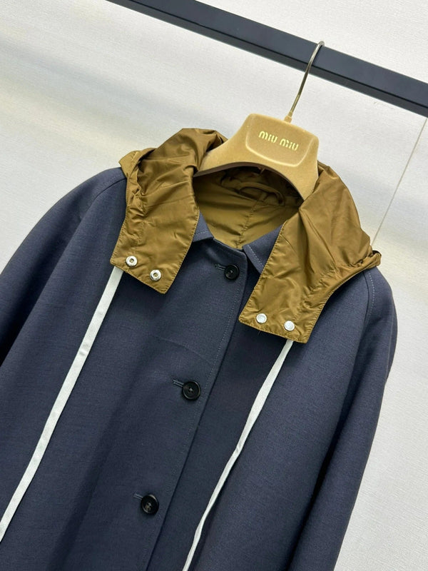 MIUMIU HOODED TRENCH COAT STYLE 56