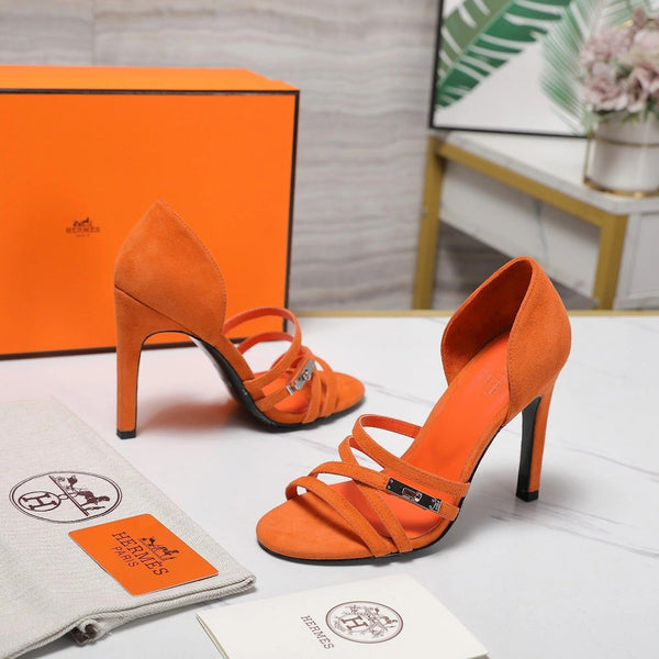 Sandales HM 26ss 85 Suède Orange 601236