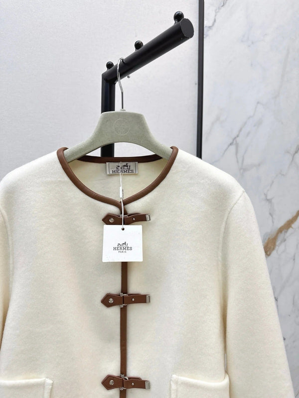 HERMES 25S REVERSIBLE SHORT CASHMERE COAT 130