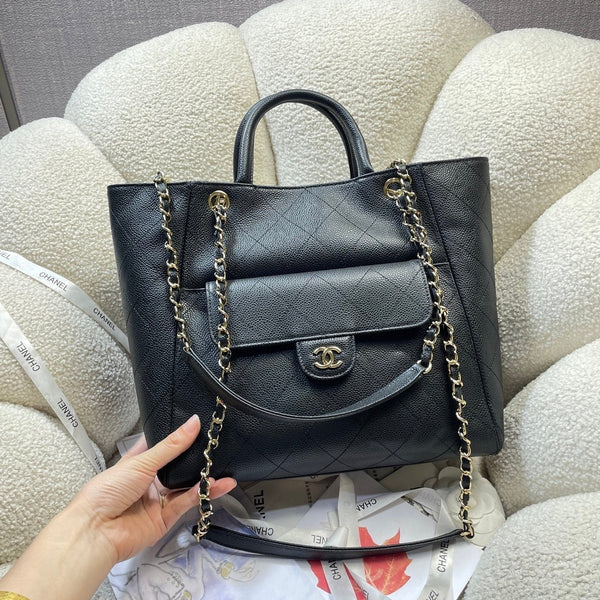 CC 2026 Shopping Bag 39cm Grained Calfskin Leather