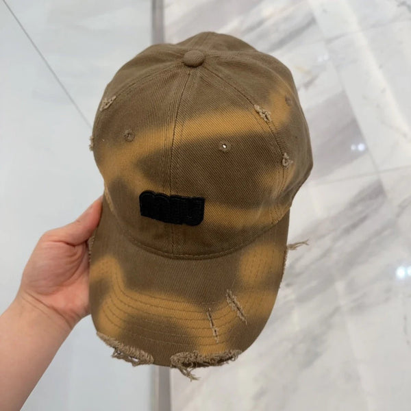 CAPPELLINO DA BASEBALL MM IN TESSUTO MARRONE ANTIQUATO STILE 1