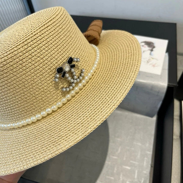 CAPPELLO PIATTO IN PAGLIA CON FIOCCO MARRONE 673922