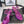 CC 26 Rhinestone Sandal 75mm Purple Lambskin 611733
