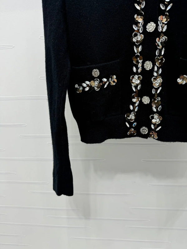 CHANEL KNIT CARDIGAN BLACK 274916