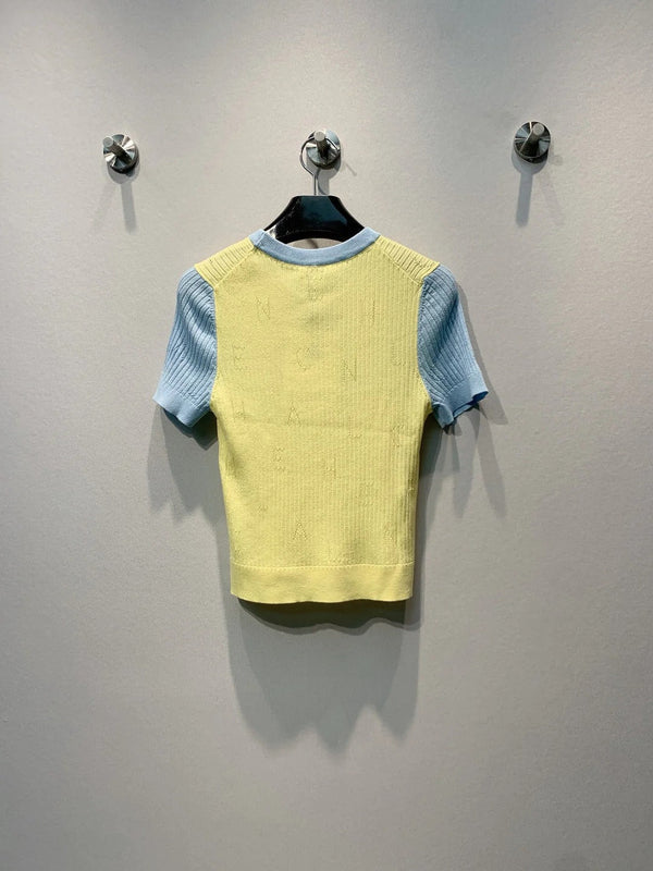 CC 2026 Yellow Knit Short-Sleeve T-Shirt 445138