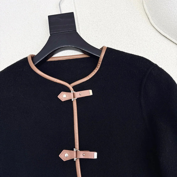 HERMES 25S REVERSIBLE SHORT CASHMERE COAT 128