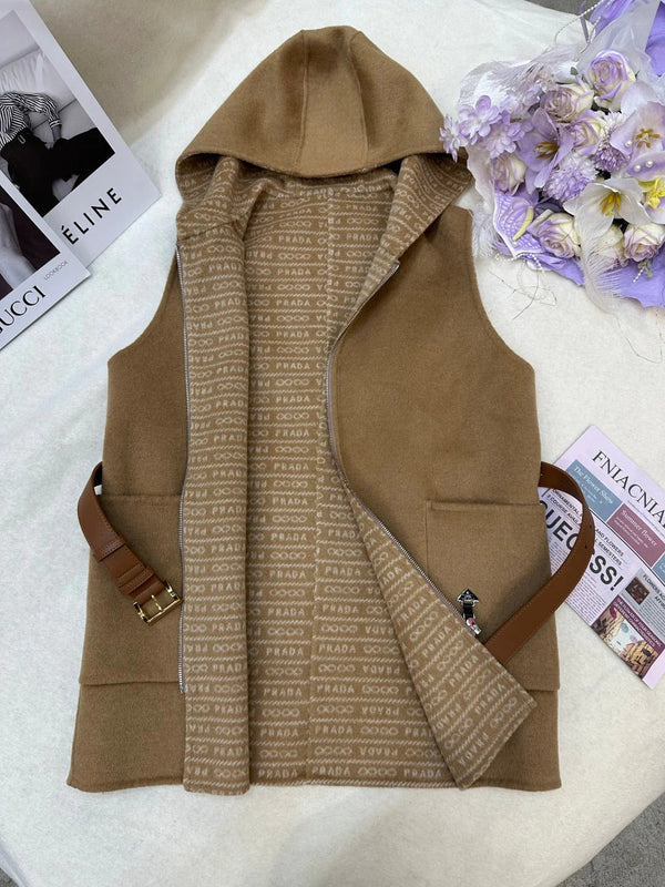 PRADA GILET MANTEAU EN LAINE 25S 476