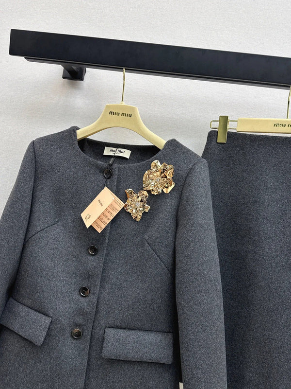 MIUMIU JACKET AND SKIRT SET STYLE 621