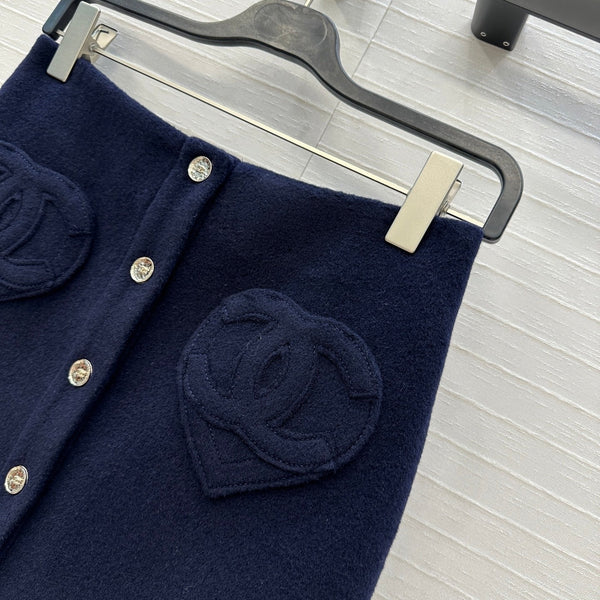 CHANEL 25S A-LINE KNIT MINI SKIRT 345