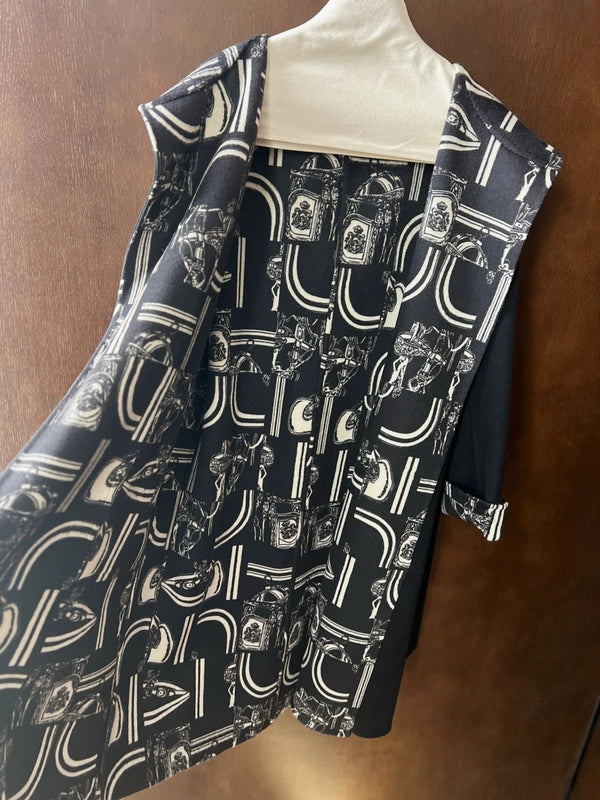 HERMES 25S REVERSIBLE LONG HOODED COAT 049