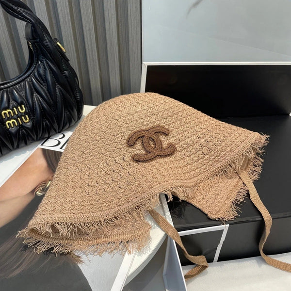 KNITTED BUCKET HAT BROWN 673883