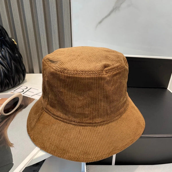 MM BUCKET IN BURNT ORANGE VELVET WITH LOGO