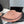 MM BUCKET IN PEACHY PINK VELVET WITH LOGO