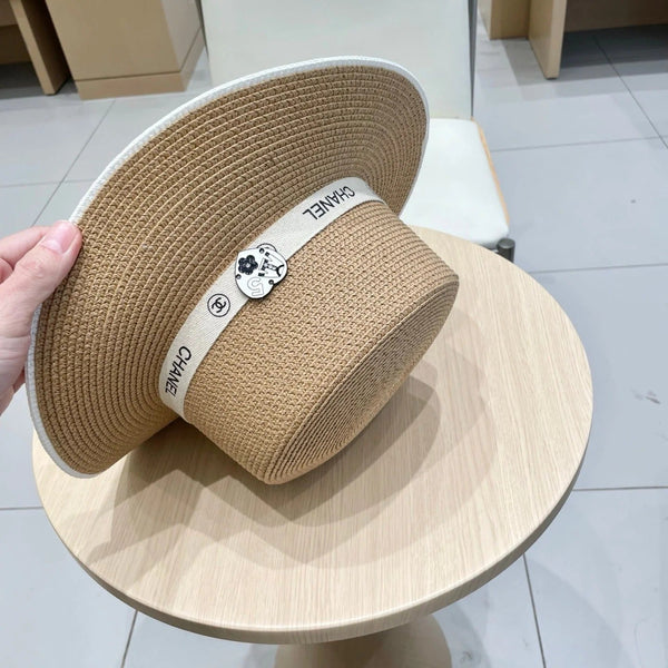 CAPPELLO DI PAGLIA PIATTO MARRONE 672720