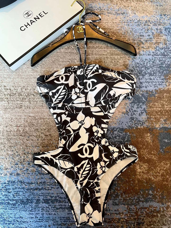 COSTUME DA BAGNO BIKINI CC IN STAMPA FLOREALE BIANCA E NERA 622171