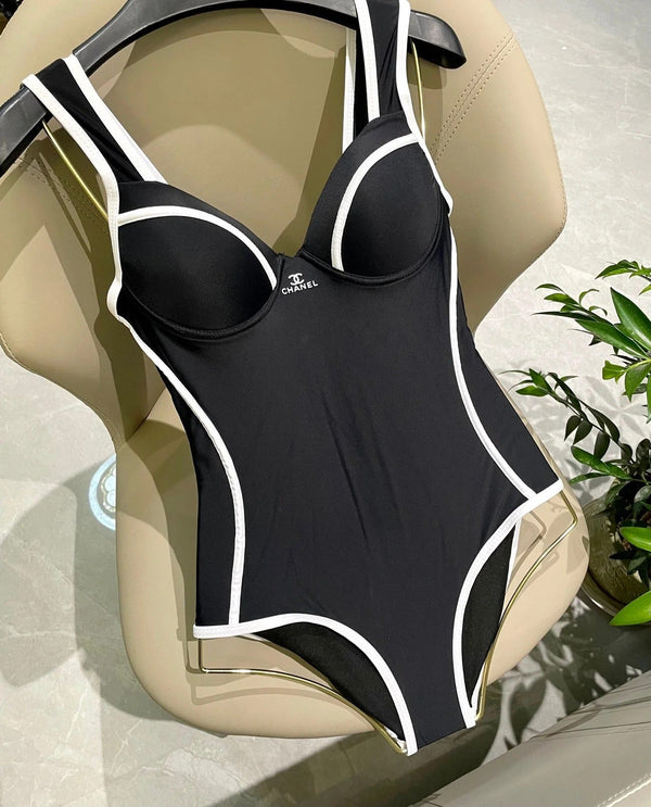COSTUME DA BAGNO BODY A RIGHE BIANCHE E NERE 627831