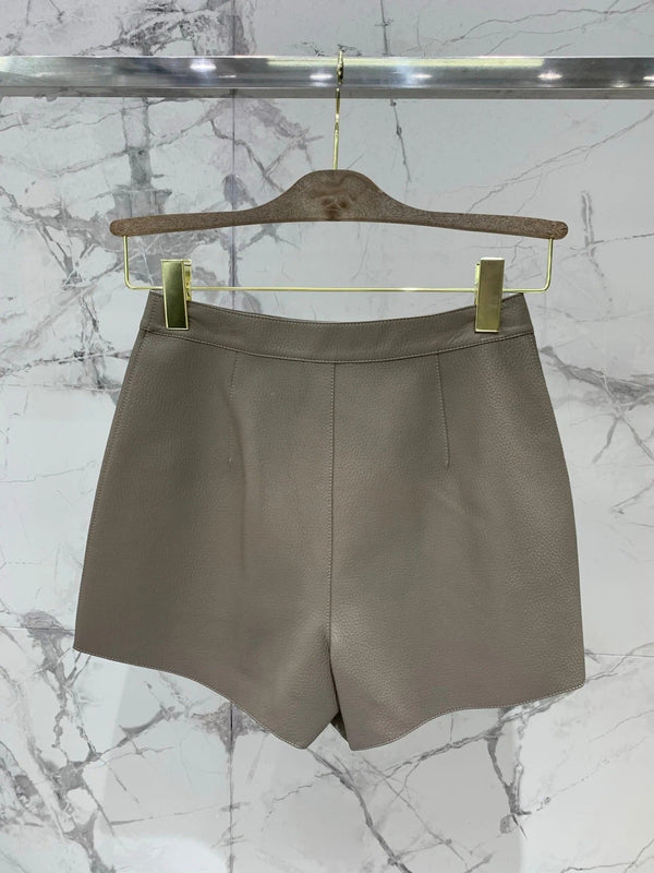 HERMES 25S LEATHER JACKET WITH LEATHER SHORTS