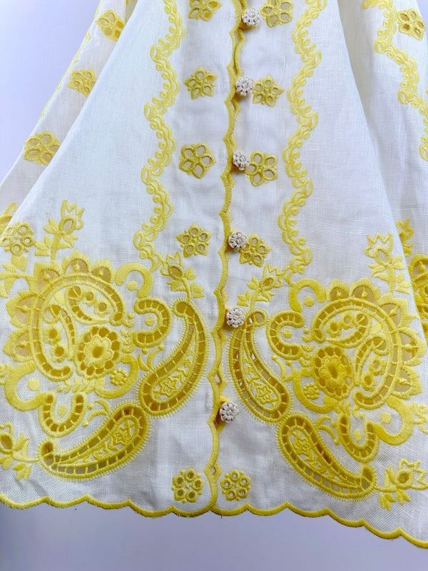 ROBE COURTE ZIMMERMANN BRODÉE À MANCHES COURTES 270269
