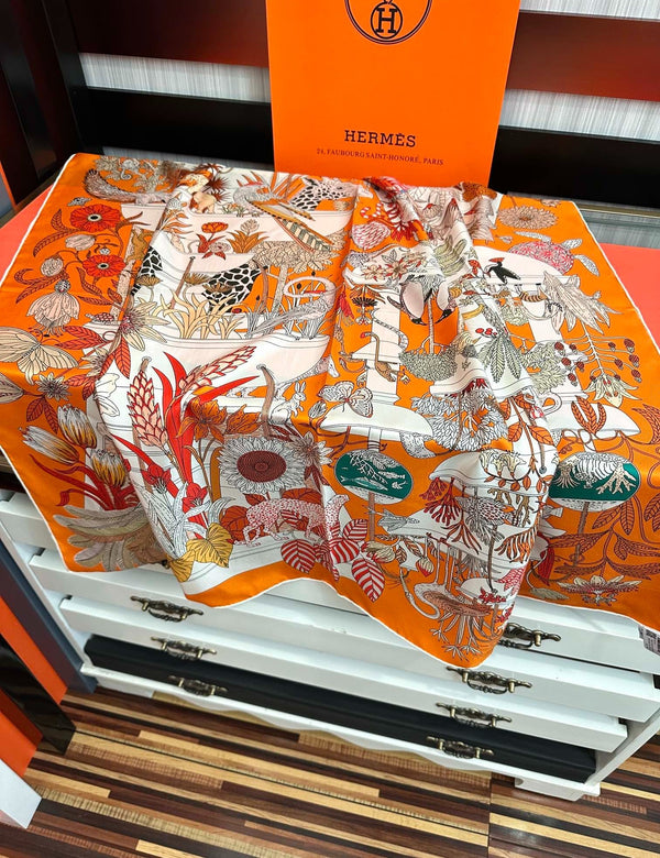 HERMES 25S SCIARPA 90 IN SETA 735740