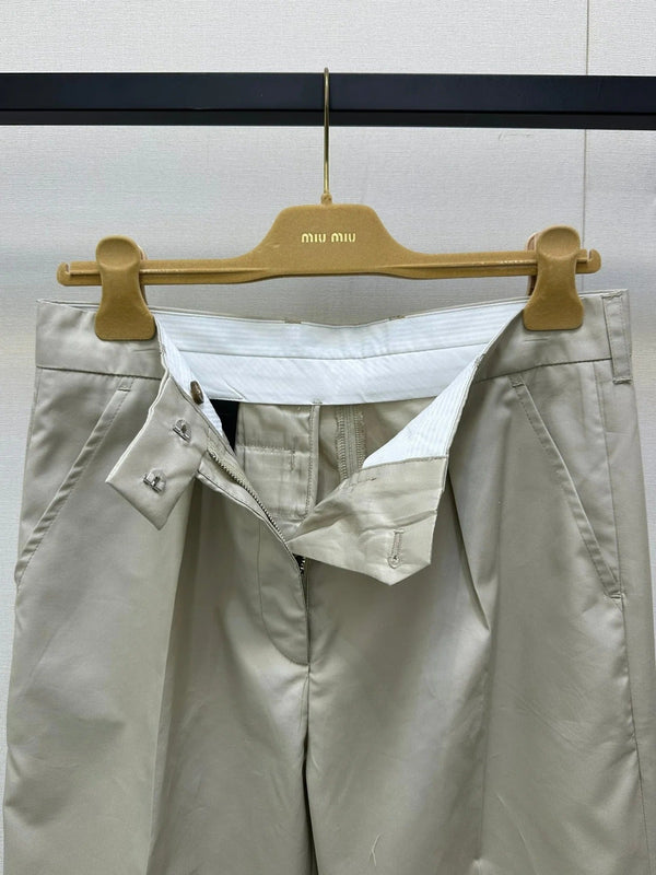 MIUMIU HIGH-WAISTED WIDE-LEG PANTS STYLE 52