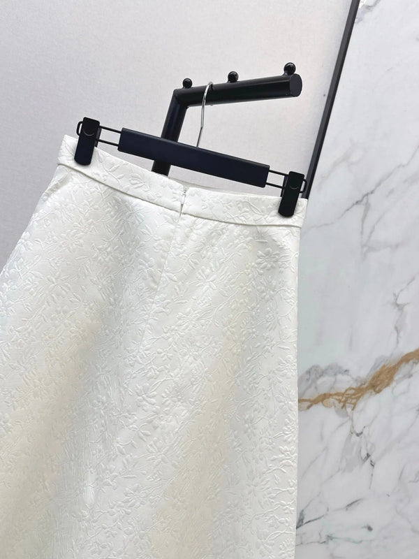 DIOR 25S WHITE FLARED SKIRT 514