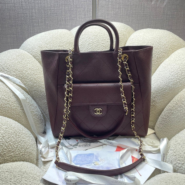 CC 2026 Shopping Bag 39cm Grained Calfskin Leather