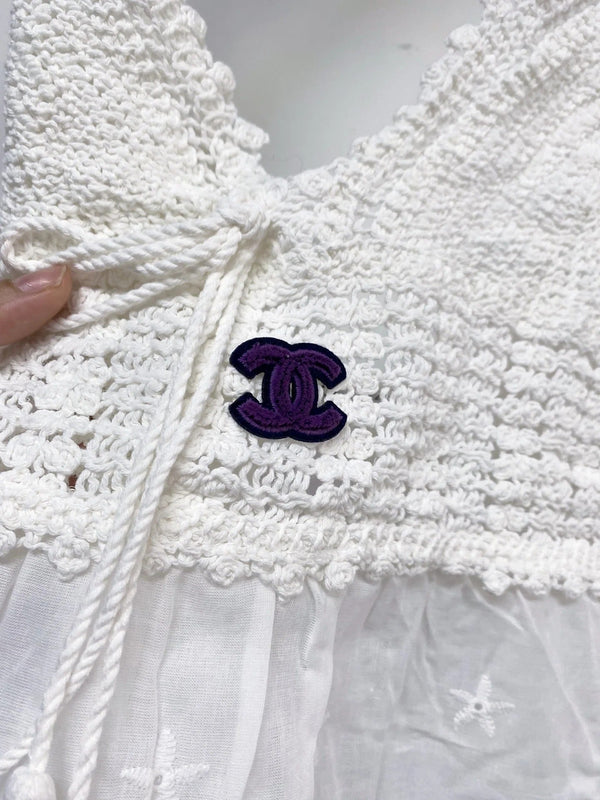 Chanel 2026 Camisole Coton Beige et Blanc