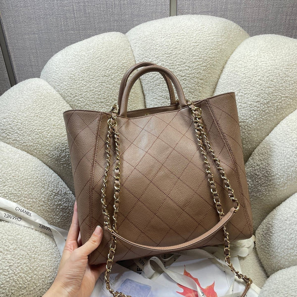 CC 2026 Shopping Bag 39cm Grained Calfskin Leather