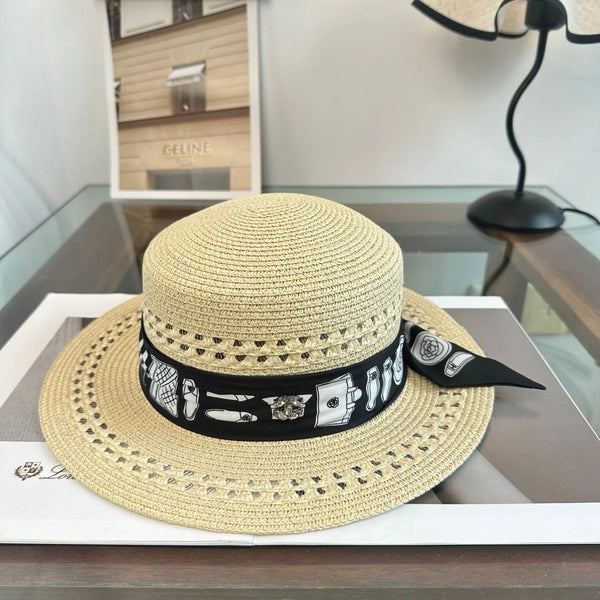 CC Flat Top Straw Hat 294945
