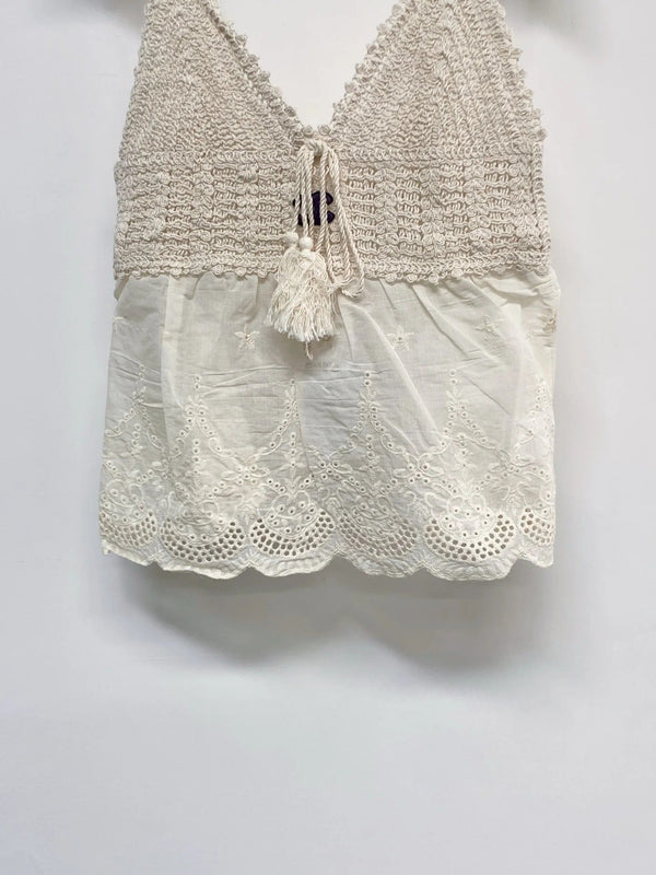 Chanel 2026 Camisole Coton Beige et Blanc